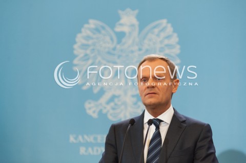  09.04.2014 WARSZAWA<br />KONFERENCJA PRASOWA PREMIERA RP I PREMIERA LOTWY<br />N/Z PREMIER RP DONALD TUSK<br /> 
