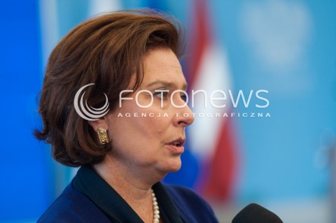  09.04.2014 WARSZAWA<br />KONFERENCJA PRASOWA PREMIERA RP I PREMIERA LOTWY<br />N/Z MALGORZATA KIDAWA-BLONSKA<br /> 