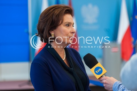  09.04.2014 WARSZAWA<br />KONFERENCJA PRASOWA PREMIERA RP I PREMIERA LOTWY<br />N/Z MALGORZATA KIDAWA-BLONSKA<br /> 