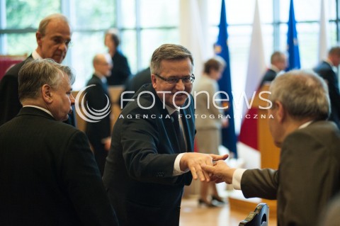  09.04.2014 WARSZAWA<br />WIZYTA PREZYDENTA RP NA ZGROMADZENIU OGOLNYM SEDZIOW TK <br />N/Z PREZYDENT RP BRONISLAW KOMOROWSKI<br /> 