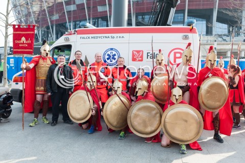  13.04.2014 WARSZAWA <br />ORLEN WARSAW MARATHON START<br />N/Z SPARTANIE DZIECIOM<br /> 