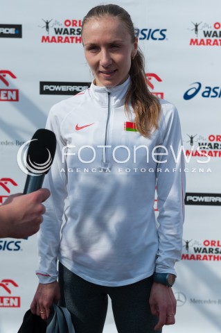  13.04.2014 WARSZAWA <br />ORLEN WARSAW MARATHON BIEG NA 10 KM<br />N/Z ZWYCIEZCA KATEGORIA KOBIET SWIETLANA OKSENIUK<br /> 