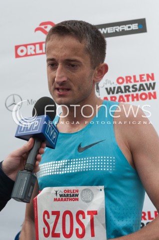  13.04.2014 WARSZAWA <br />ORLEN WARSAW MARATHON BIEG NA 42 KM<br />N/Z HENRYK SZOST<br /> 