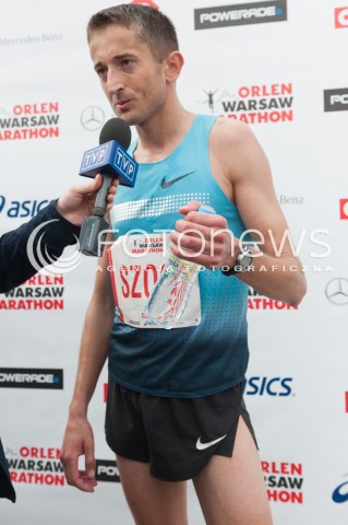  13.04.2014 WARSZAWA <br />ORLEN WARSAW MARATHON BIEG NA 42 KM<br />N/Z HENRYK SZOST<br /> 