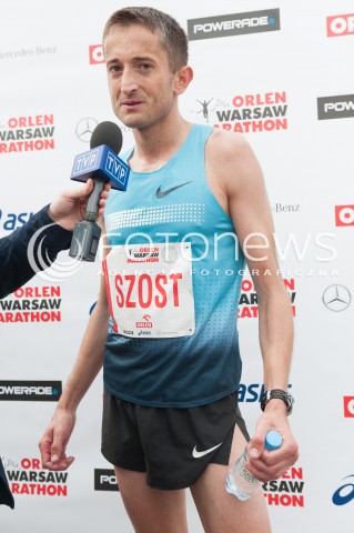  13.04.2014 WARSZAWA <br />ORLEN WARSAW MARATHON BIEG NA 42 KM<br />N/Z HENRYK SZOST<br /> 