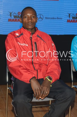  13.04.2014 WARSZAWA <br />ORLEN WARSAW MARATHON KONFERENCJA PRASOWA<br />N/Z MARTIN MUKELE<br /> 