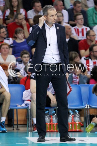  17.04.2014 RZESZOW <br />SIATKOWKA PLUS LIGA 2013/2014 MEN VOLLEYBALL POLAND POLISH PLUSLIGA LEAGUE SEASON 2013/2014 RUNDA PLAY-OFF POLFINAL SEMIFINAL<br />MECZ ASSECO RESOVIA - ZAKSA KEDZIERZYN KOZLE<br />N/Z ANDRZEJ KOWAL TRENER ( HEAD COACH ) SYLWETKA <br /> 