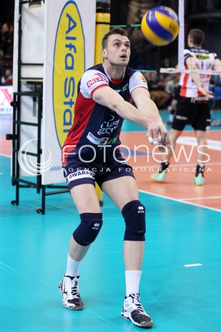  17.04.2014 RZESZOW <br />SIATKOWKA PLUS LIGA 2013/2014 MEN VOLLEYBALL POLAND POLISH PLUSLIGA LEAGUE SEASON 2013/2014 RUNDA PLAY-OFF POLFINAL SEMIFINAL<br />MECZ ASSECO RESOVIA - ZAKSA KEDZIERZYN KOZLE<br />N/Z DICK KOOY SYLWETKA <br /> 