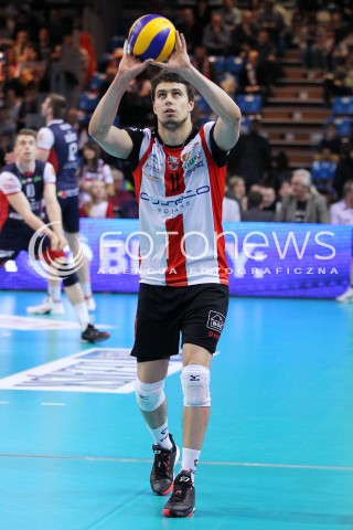  17.04.2014 RZESZOW <br />SIATKOWKA PLUS LIGA 2013/2014 MEN VOLLEYBALL POLAND POLISH PLUSLIGA LEAGUE SEASON 2013/2014 RUNDA PLAY-OFF POLFINAL SEMIFINAL<br />MECZ ASSECO RESOVIA - ZAKSA KEDZIERZYN KOZLE<br />N/Z FABIAN DRZYZGA SYLWETKA <br /> 
