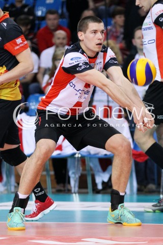  17.04.2014 RZESZOW <br />SIATKOWKA PLUS LIGA 2013/2014 MEN VOLLEYBALL POLAND POLISH PLUSLIGA LEAGUE SEASON 2013/2014 RUNDA PLAY-OFF POLFINAL SEMIFINAL<br />MECZ ASSECO RESOVIA - ZAKSA KEDZIERZYN KOZLE<br />N/Z DAWID KONARSKI SYLWETKA <br /> 
