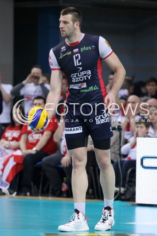  17.04.2014 RZESZOW <br />SIATKOWKA PLUS LIGA 2013/2014 MEN VOLLEYBALL POLAND POLISH PLUSLIGA LEAGUE SEASON 2013/2014 RUNDA PLAY-OFF POLFINAL SEMIFINAL<br />MECZ ASSECO RESOVIA - ZAKSA KEDZIERZYN KOZLE<br />N/Z GRZEGORZ BOCIEK SYLWETKA <br /> 