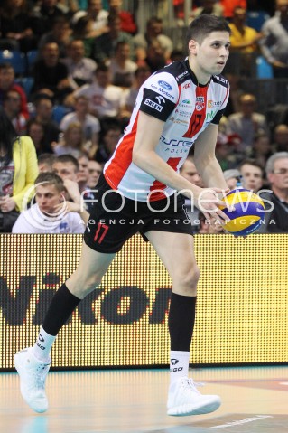  17.04.2014 RZESZOW <br />SIATKOWKA PLUS LIGA 2013/2014 MEN VOLLEYBALL POLAND POLISH PLUSLIGA LEAGUE SEASON 2013/2014 RUNDA PLAY-OFF POLFINAL SEMIFINAL<br />MECZ ASSECO RESOVIA - ZAKSA KEDZIERZYN KOZLE<br />N/Z NIKOLAY PENCHEV PENCZEV SYLWETKA <br /> 