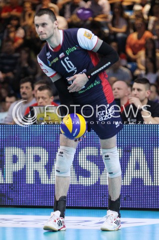  17.04.2014 RZESZOW <br />SIATKOWKA PLUS LIGA 2013/2014 MEN VOLLEYBALL POLAND POLISH PLUSLIGA LEAGUE SEASON 2013/2014 RUNDA PLAY-OFF POLFINAL SEMIFINAL<br />MECZ ASSECO RESOVIA - ZAKSA KEDZIERZYN KOZLE<br />N/Z MICHAL RUCIAK SYLWETKA <br /> 