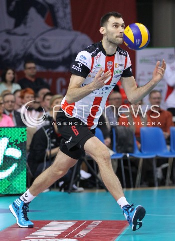  17.04.2014 RZESZOW <br />SIATKOWKA PLUS LIGA 2013/2014 MEN VOLLEYBALL POLAND POLISH PLUSLIGA LEAGUE SEASON 2013/2014 RUNDA PLAY-OFF POLFINAL SEMIFINAL<br />MECZ ASSECO RESOVIA - ZAKSA KEDZIERZYN KOZLE<br />N/Z GRZEGORZ KOSOK SYLWETKA <br /> 