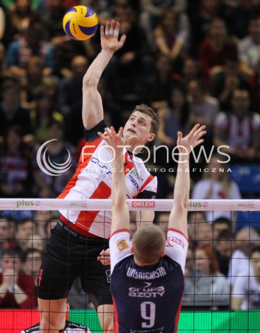  17.04.2014 RZESZOW <br />SIATKOWKA PLUS LIGA 2013/2014 MEN VOLLEYBALL POLAND POLISH PLUSLIGA LEAGUE SEASON 2013/2014 RUNDA PLAY-OFF POLFINAL SEMIFINAL<br />MECZ ASSECO RESOVIA - ZAKSA KEDZIERZYN KOZLE<br />N/Z PIOTR NOWAKOWSKI <br /> 