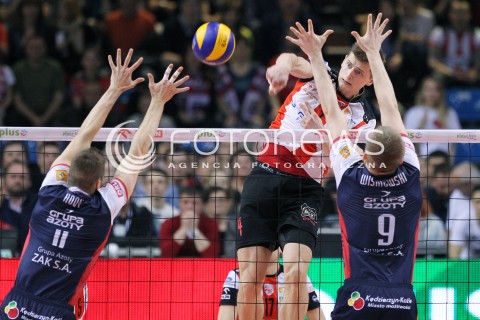  17.04.2014 RZESZOW <br />SIATKOWKA PLUS LIGA 2013/2014 MEN VOLLEYBALL POLAND POLISH PLUSLIGA LEAGUE SEASON 2013/2014 RUNDA PLAY-OFF POLFINAL SEMIFINAL<br />MECZ ASSECO RESOVIA - ZAKSA KEDZIERZYN KOZLE<br />N/Z PIOTR NOWAKOWSKI <br /> 