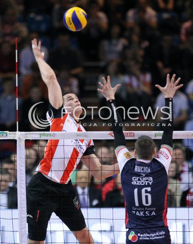  17.04.2014 RZESZOW <br />SIATKOWKA PLUS LIGA 2013/2014 MEN VOLLEYBALL POLAND POLISH PLUSLIGA LEAGUE SEASON 2013/2014 RUNDA PLAY-OFF POLFINAL SEMIFINAL<br />MECZ ASSECO RESOVIA - ZAKSA KEDZIERZYN KOZLE<br />N/Z DAWID KONARSKI <br /> 