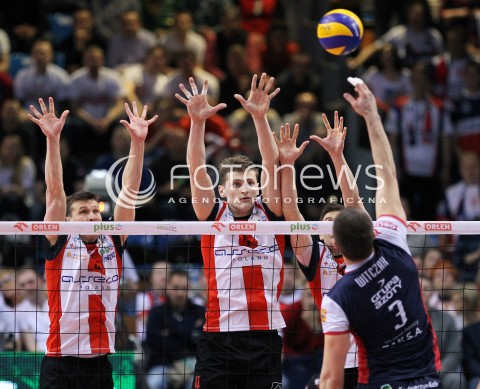  17.04.2014 RZESZOW <br />SIATKOWKA PLUS LIGA 2013/2014 MEN VOLLEYBALL POLAND POLISH PLUSLIGA LEAGUE SEASON 2013/2014 RUNDA PLAY-OFF POLFINAL SEMIFINAL<br />MECZ ASSECO RESOVIA - ZAKSA KEDZIERZYN KOZLE<br />N/Z LUKAS TICHACEK PIOTR NOWAKOWSKI <br /> 