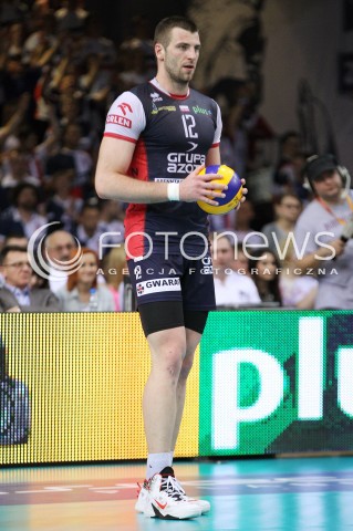  17.04.2014 RZESZOW <br />SIATKOWKA PLUS LIGA 2013/2014 MEN VOLLEYBALL POLAND POLISH PLUSLIGA LEAGUE SEASON 2013/2014 RUNDA PLAY-OFF POLFINAL SEMIFINAL<br />MECZ ASSECO RESOVIA - ZAKSA KEDZIERZYN KOZLE<br />N/Z GRZEGORZ BOCIEK SYLWETKA <br /> 