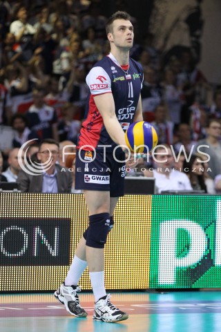  17.04.2014 RZESZOW <br />SIATKOWKA PLUS LIGA 2013/2014 MEN VOLLEYBALL POLAND POLISH PLUSLIGA LEAGUE SEASON 2013/2014 RUNDA PLAY-OFF POLFINAL SEMIFINAL<br />MECZ ASSECO RESOVIA - ZAKSA KEDZIERZYN KOZLE<br />N/Z DICK KOOY SYLWETKA <br /> 