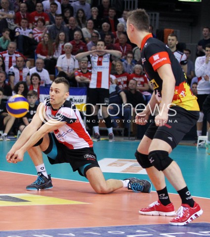  17.04.2014 RZESZOW <br />SIATKOWKA PLUS LIGA 2013/2014 MEN VOLLEYBALL POLAND POLISH PLUSLIGA LEAGUE SEASON 2013/2014 RUNDA PLAY-OFF POLFINAL SEMIFINAL<br />MECZ ASSECO RESOVIA - ZAKSA KEDZIERZYN KOZLE<br />N/Z PAUL LOTMAN <br /> 
