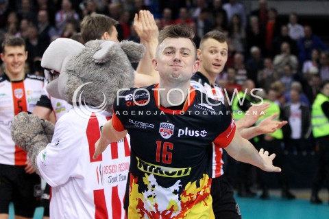  17.04.2014 RZESZOW <br />SIATKOWKA PLUS LIGA 2013/2014 MEN VOLLEYBALL POLAND POLISH PLUSLIGA LEAGUE SEASON 2013/2014 RUNDA PLAY-OFF POLFINAL SEMIFINAL<br />MECZ ASSECO RESOVIA - ZAKSA KEDZIERZYN KOZLE<br />N/Z KRZYSZTOF IGNACZAK RADOSC EMOCJE SYLWETKA <br /> 