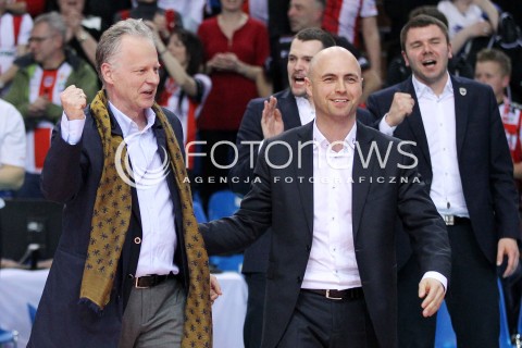  17.04.2014 RZESZOW <br />SIATKOWKA PLUS LIGA 2013/2014 MEN VOLLEYBALL POLAND POLISH PLUSLIGA LEAGUE SEASON 2013/2014 RUNDA PLAY-OFF POLFINAL SEMIFINAL<br />MECZ ASSECO RESOVIA - ZAKSA KEDZIERZYN KOZLE<br />N/Z ADAM GORAL PREZES ASSECO POLAND BARTOSZ GORSKI PREZES ASSECO RESOVIA RADOSC EMOCJE<br /> 