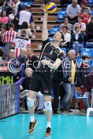  22.04.2014 RZESZOW <br />SIATKOWKA PLUS LIGA 2013/2014 MEN VOLLEYBALL POLAND POLISH PLUSLIGA LEAGUE SEASON 2013/2014 RUNDA PLAY-OFF FINAL - 1. MECZ<br />MECZ ASSECO RESOVIA - PGE SKRA BELCHATOW<br />N/Z STEPHANE ANTIGA SYLWETKA<br /> 