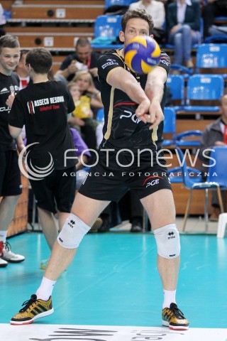  22.04.2014 RZESZOW <br />SIATKOWKA PLUS LIGA 2013/2014 MEN VOLLEYBALL POLAND POLISH PLUSLIGA LEAGUE SEASON 2013/2014 RUNDA PLAY-OFF FINAL - 1. MECZ<br />MECZ ASSECO RESOVIA - PGE SKRA BELCHATOW<br />N/Z STEPHANE ANTIGA SYLWETKA<br /> 