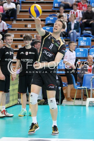  22.04.2014 RZESZOW <br />SIATKOWKA PLUS LIGA 2013/2014 MEN VOLLEYBALL POLAND POLISH PLUSLIGA LEAGUE SEASON 2013/2014 RUNDA PLAY-OFF FINAL - 1. MECZ<br />MECZ ASSECO RESOVIA - PGE SKRA BELCHATOW<br />N/Z STEPHANE ANTIGA SYLWETKA<br /> 