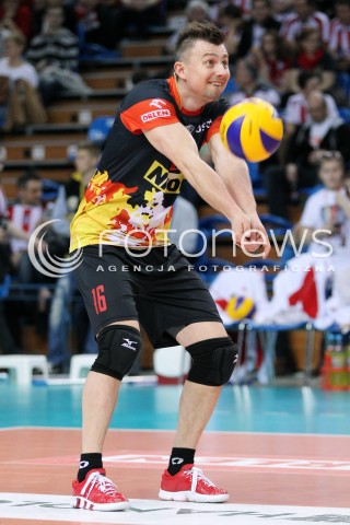  22.04.2014 RZESZOW <br />SIATKOWKA PLUS LIGA 2013/2014 MEN VOLLEYBALL POLAND POLISH PLUSLIGA LEAGUE SEASON 2013/2014 RUNDA PLAY-OFF FINAL - 1. MECZ<br />MECZ ASSECO RESOVIA - PGE SKRA BELCHATOW<br />N/Z KRZYSZTOF IGNACZAK SYLWETKA <br /> 