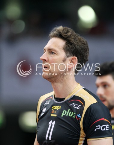  22.04.2014 RZESZOW <br />SIATKOWKA PLUS LIGA 2013/2014 MEN VOLLEYBALL POLAND POLISH PLUSLIGA LEAGUE SEASON 2013/2014 RUNDA PLAY-OFF FINAL - 1. MECZ<br />MECZ ASSECO RESOVIA - PGE SKRA BELCHATOW<br />N/Z STEPHANE ANTIGA SYLWETKA <br /> 