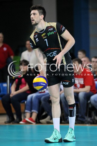  22.04.2014 RZESZOW <br />SIATKOWKA PLUS LIGA 2013/2014 MEN VOLLEYBALL POLAND POLISH PLUSLIGA LEAGUE SEASON 2013/2014 RUNDA PLAY-OFF FINAL - 1. MECZ<br />MECZ ASSECO RESOVIA - PGE SKRA BELCHATOW<br />N/Z FACUNDO CONTE SYLWETKA <br /> 