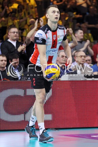  22.04.2014 RZESZOW <br />SIATKOWKA PLUS LIGA 2013/2014 MEN VOLLEYBALL POLAND POLISH PLUSLIGA LEAGUE SEASON 2013/2014 RUNDA PLAY-OFF FINAL - 1. MECZ<br />MECZ ASSECO RESOVIA - PGE SKRA BELCHATOW<br />N/Z PAUL LOTMAN SYLWETKA <br /> 
