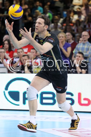  22.04.2014 RZESZOW <br />SIATKOWKA PLUS LIGA 2013/2014 MEN VOLLEYBALL POLAND POLISH PLUSLIGA LEAGUE SEASON 2013/2014 RUNDA PLAY-OFF FINAL - 1. MECZ<br />MECZ ASSECO RESOVIA - PGE SKRA BELCHATOW<br />N/Z STEPHANE ANTIGA SYLWETKA <br /> 