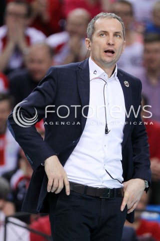  22.04.2014 RZESZOW <br />SIATKOWKA PLUS LIGA 2013/2014 MEN VOLLEYBALL POLAND POLISH PLUSLIGA LEAGUE SEASON 2013/2014 RUNDA PLAY-OFF FINAL - 1. MECZ<br />MECZ ASSECO RESOVIA - PGE SKRA BELCHATOW<br />N/Z ANDRZEJ KOWAL TRENER ( HEAD COACH ) SYLWETKA <br /> 