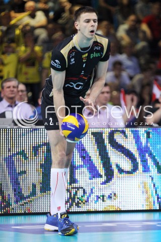  22.04.2014 RZESZOW <br />SIATKOWKA PLUS LIGA 2013/2014 MEN VOLLEYBALL POLAND POLISH PLUSLIGA LEAGUE SEASON 2013/2014 RUNDA PLAY-OFF FINAL - 1. MECZ<br />MECZ ASSECO RESOVIA - PGE SKRA BELCHATOW<br />N/Z MARIUSZ WLAZLY SYLWETKA <br /> 