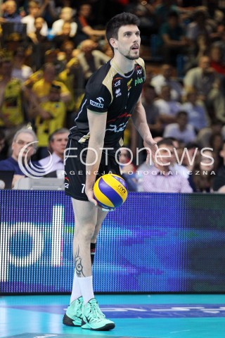  22.04.2014 RZESZOW <br />SIATKOWKA PLUS LIGA 2013/2014 MEN VOLLEYBALL POLAND POLISH PLUSLIGA LEAGUE SEASON 2013/2014 RUNDA PLAY-OFF FINAL - 1. MECZ<br />MECZ ASSECO RESOVIA - PGE SKRA BELCHATOW<br />N/Z FACUNDO CONTE SYLWETKA <br /> 