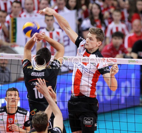  22.04.2014 RZESZOW <br />SIATKOWKA PLUS LIGA 2013/2014 MEN VOLLEYBALL POLAND POLISH PLUSLIGA LEAGUE SEASON 2013/2014 RUNDA PLAY-OFF FINAL - 1. MECZ<br />MECZ ASSECO RESOVIA - PGE SKRA BELCHATOW<br />N/Z PIOTR NOWAKOWSKI <br /> 
