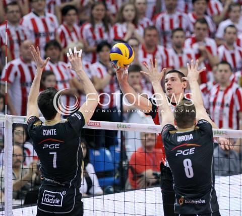  22.04.2014 RZESZOW <br />SIATKOWKA PLUS LIGA 2013/2014 MEN VOLLEYBALL POLAND POLISH PLUSLIGA LEAGUE SEASON 2013/2014 RUNDA PLAY-OFF FINAL - 1. MECZ<br />MECZ ASSECO RESOVIA - PGE SKRA BELCHATOW<br />N/Z DAWID KONARSKI <br /> 