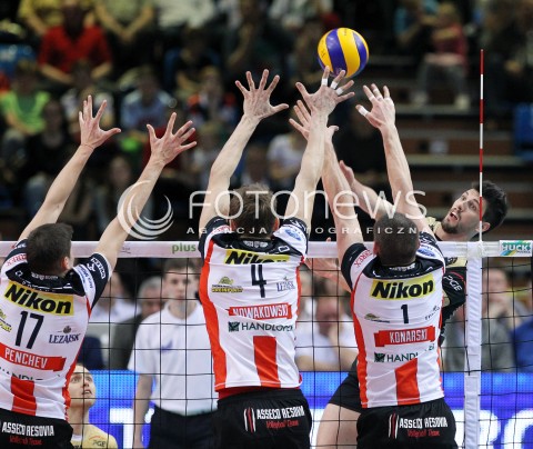  22.04.2014 RZESZOW <br />SIATKOWKA PLUS LIGA 2013/2014 MEN VOLLEYBALL POLAND POLISH PLUSLIGA LEAGUE SEASON 2013/2014 RUNDA PLAY-OFF FINAL - 1. MECZ<br />MECZ ASSECO RESOVIA - PGE SKRA BELCHATOW<br />N/Z FACUNDO CONTE<br /> 