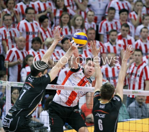  22.04.2014 RZESZOW <br />SIATKOWKA PLUS LIGA 2013/2014 MEN VOLLEYBALL POLAND POLISH PLUSLIGA LEAGUE SEASON 2013/2014 RUNDA PLAY-OFF FINAL - 1. MECZ<br />MECZ ASSECO RESOVIA - PGE SKRA BELCHATOW<br />N/Z DAWID KONARSKI <br /> 