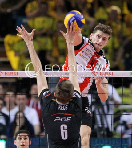  22.04.2014 RZESZOW <br />SIATKOWKA PLUS LIGA 2013/2014 MEN VOLLEYBALL POLAND POLISH PLUSLIGA LEAGUE SEASON 2013/2014 RUNDA PLAY-OFF FINAL - 1. MECZ<br />MECZ ASSECO RESOVIA - PGE SKRA BELCHATOW<br />N/Z PIOTR NOWAKOWSKI <br /> 