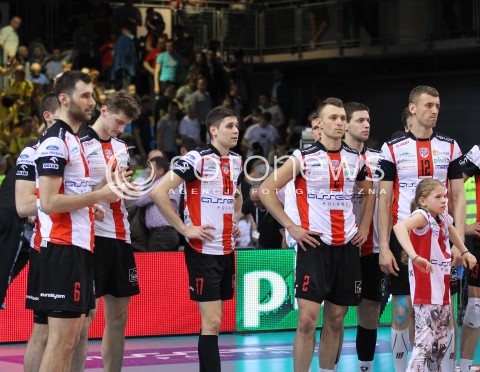  22.04.2014 RZESZOW <br />SIATKOWKA PLUS LIGA 2013/2014 MEN VOLLEYBALL POLAND POLISH PLUSLIGA LEAGUE SEASON 2013/2014 RUNDA PLAY-OFF FINAL - 1. MECZ<br />MECZ ASSECO RESOVIA - PGE SKRA BELCHATOW<br />N/Z PAUL LOTMAN LUKASZ PERLOWSKI PETER VERES NIKOLAY PENCZEV PENCHEV PRZEGRANA SMUTEK PORAZKA EMOCJE ZLOSC<br /> 