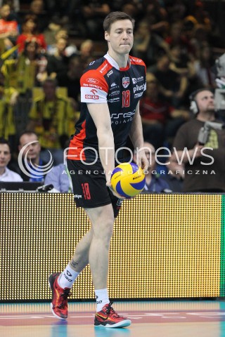  23.04.2014 RZESZOW <br />SIATKOWKA PLUS LIGA 2013/2014 MEN VOLLEYBALL POLAND POLISH PLUSLIGA LEAGUE SEASON 2013/2014 RUNDA PLAY-OFF FINAL - 2. MECZ<br />MECZ ASSECO RESOVIA - PGE SKRA BELCHATOW<br />N/Z JOCHEN SCHOPS SYLWETKA <br /> 