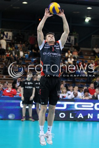  23.04.2014 RZESZOW <br />SIATKOWKA PLUS LIGA 2013/2014 MEN VOLLEYBALL POLAND POLISH PLUSLIGA LEAGUE SEASON 2013/2014 RUNDA PLAY-OFF FINAL - 2. MECZ<br />MECZ ASSECO RESOVIA - PGE SKRA BELCHATOW<br />N/Z LUKAS TICHACEK SYLWETKA <br /> 
