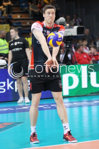  23.04.2014 RZESZOW <br />SIATKOWKA PLUS LIGA 2013/2014 MEN VOLLEYBALL POLAND POLISH PLUSLIGA LEAGUE SEASON 2013/2014 RUNDA PLAY-OFF FINAL - 2. MECZ<br />MECZ ASSECO RESOVIA - PGE SKRA BELCHATOW<br />N/Z JOCHEN SCHOPS SYLWETKA <br /> 