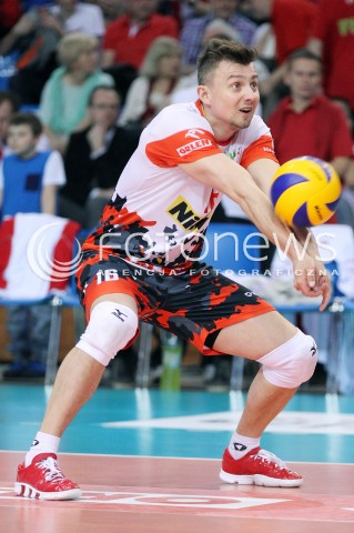 23.04.2014 RZESZOW <br />SIATKOWKA PLUS LIGA 2013/2014 MEN VOLLEYBALL POLAND POLISH PLUSLIGA LEAGUE SEASON 2013/2014 RUNDA PLAY-OFF FINAL - 2. MECZ<br />MECZ ASSECO RESOVIA - PGE SKRA BELCHATOW<br />N/Z KRZYSZTOF IGNACZAK SYLWETKA <br /> 