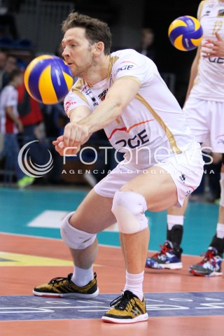  23.04.2014 RZESZOW <br />SIATKOWKA PLUS LIGA 2013/2014 MEN VOLLEYBALL POLAND POLISH PLUSLIGA LEAGUE SEASON 2013/2014 RUNDA PLAY-OFF FINAL - 2. MECZ<br />MECZ ASSECO RESOVIA - PGE SKRA BELCHATOW<br />N/Z STEPHANE ANTIGA SYLWETKA <br /> 