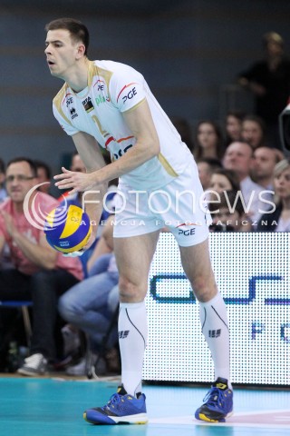  23.04.2014 RZESZOW <br />SIATKOWKA PLUS LIGA 2013/2014 MEN VOLLEYBALL POLAND POLISH PLUSLIGA LEAGUE SEASON 2013/2014 RUNDA PLAY-OFF FINAL - 2. MECZ<br />MECZ ASSECO RESOVIA - PGE SKRA BELCHATOW<br />N/Z MARIUSZ WLAZLY SYLWETKA <br /> 